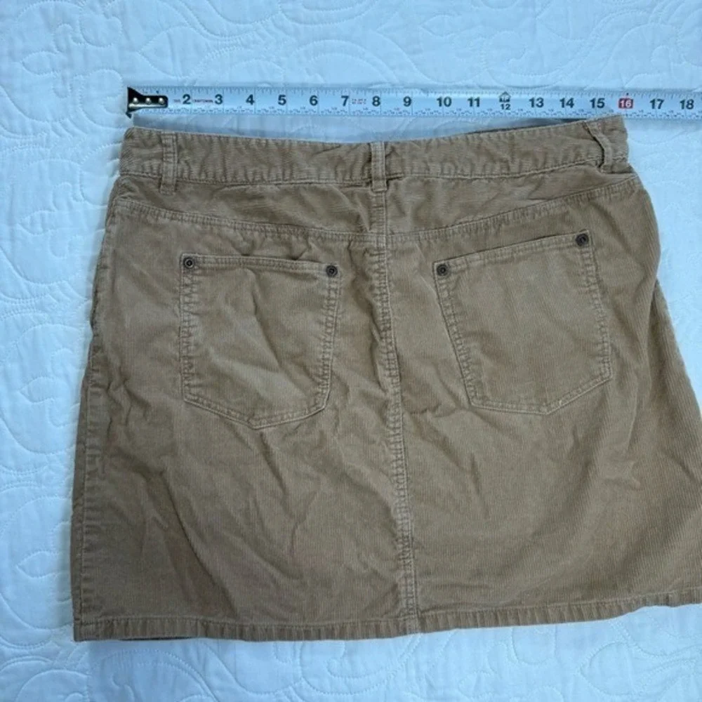 Y2K‎ Vintage J Crew Corduroy Mini Skirt Pockets Tan Grunge Preppy Women's 10 EUC